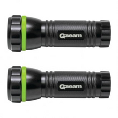 QBeam 2pk - 12 LED Aluminum Flashlight w/ Lanyard - 80 Lumens